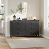 Dresser for Bedroom w/ 6 Drawers, 54" Extra Wide Modern Chest of Drawers