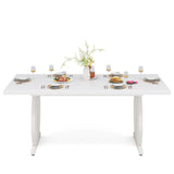 Tribesigns Dining Table for 4-6 People, 63-Inch Large Dinner Table
