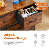 TV Stand Multilayer Shoe Rack Space Saving Cabinet With 5 Fabric Drawers