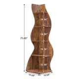 Tribesigns Corner Shelf, Modern 5-Tier Wall Corner Bookshelf, Stylish