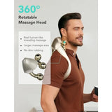 Neck Massager for Pain Relief Deep Tissue Shiatsu Neck and Shoulder Massager with Heat Flex Design for Relaxation and Muscle Re