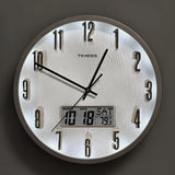 TIMESS Luminous Voice-activated Wall Clock, 14' Silent Battery Powered