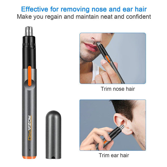 Nose & Ear Hair Trimmer For Men & Women Portable Rotating USB Charging Hair MD DC PRINT