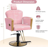 Height Adjustable Salon Chair for Hair Sylist, Reclining Salon Hair Chairs, Hydraulic Barber Chair, 360 Degree Swivel Shampoo Chairset