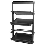 4 Tier Adjustable Height Retractable Metal Stackable Shoe Rack for Bedroom
