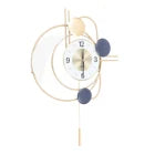 Wall Clock 27.95" Large Metal Hanging Clocks Silent Modern Art Home Décor
