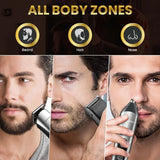 PRITECH Beard Trimmer for Men 3 in 1 Hair Clippers for Men Kit Nose Ear Micro Electric Shaver Mens Grooming Set
