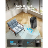 Evaporative cooler in gray, compact 24.4 design with 4 modes for bedroom