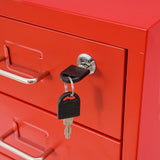 6-Drawers Mobile File Cabinet With Lock 4* Wheels Steel Vertical  Filing Cabinet Office Cabinet