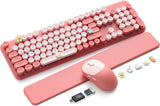 SGIAWETA-Wireless Keyboard and Mouse Combo, Typewriter Keyboard with Magnetic Wrist Rest,