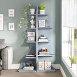Tribesigns Corner Shelf, Modern 5-Tier Wall Corner Bookshelf, Stylish