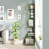 Tribesigns Corner Shelf, Modern 5-Tier Wall Corner Bookshelf, Stylish