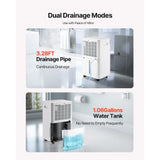 SucceBuy 52Pints Dehumidifier for Home & Basement Drain Hose
