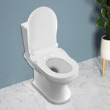 Bidet Toilet Seat for Elongated Toilets, D-Type Shape White PP Material, Durable