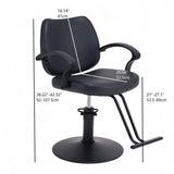 Hair Beauty Salon Equipment Black Hydraulic