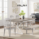 Tribesigns Dining Table for 6 People, 70.8-Inch Rectangular Wood Dining Table
