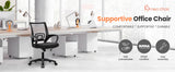 Black Mesh Gaming Office Chair Mid Back Lumbar Support Adjustable Height Swivel