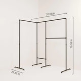 220 lbs Capacity Free Standing Clothes Rack with Shelf and Walk In Closet