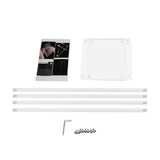 10Pcs Acrylic Vase Wedding Flower Stands Set, 23.6"H Clear Column Rack Geometric Display Stand