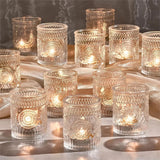30 Pack Clear Glass Votive Candle Holders for Wedding Centerpieces