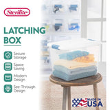 Under Bed Storage Bins with Lids, Clear Plastic, 25 Quart for Closet, Bathroom