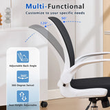 TCGBKAF White Foldable Office Chair Ergonomic Mesh Computer Chair