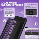MAMBASNAKE x FREEWOLF M87 75% Wireless Membrane Keyboard  Silent Rainbow Backlit Bluetooth