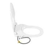 Non-Electric Bidet Toilet Seat, Dual Nozzle Front & Rear Wash, Slow-Closing Cover, Water Pressure Driven, for Hemorrhoid Relief & Feminine Hygiene, Universal D-Shape, Easy