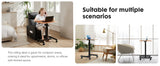 JHK Mobile Small Standing Desk Portable Computer Desk Laptop Height Adjustable Table Sitting Workstation Lockable Wheels