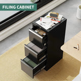 Lateral File Cabinet 3 Drawer, Metal Filing Cabinet with Lock & Keys, Fit Letter/Legal/A4 Size Documents, Easy to Assemble for H