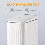 Slim Bathroom Trash Can with Lid Soft Close, Stainless Steel Step Bin Removable