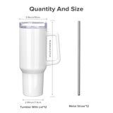 12Pack Sublimation Tumblers,40 OZ Stainless Steel Double Insulated Water Bottle