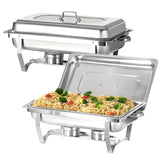 Chafing Dish Buffet Set, 2/4/5/6/7/8/9/10 Pack 8QT Full Size Stainless Steel