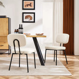 JHK Faux Leather Modern Dining Chairs Set of 2 Ergonomic Lumbar Support Foam Sponge Cushion Seat