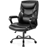 JHK Ergonomic PU Leather Padded Armrest Living Room Rocking Gaming Chair Swivel Wheel