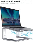 Aluminum Laptop Stand with Ergonomic 6-Inch Elevation for Desk, Compatible