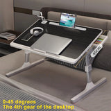 Height Angle Adjustable Laptop Bed Stand, Portable Lap Desk with Foldable Legs