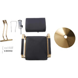 Black & Gold Barber Salon Chair 360° Rotatable Salon Chair Adjustable Lift Height Stylist