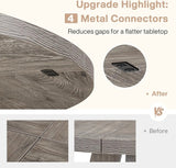 47 Inch Round Conference Table for 4-6 People, Wooden Meeting Room Table