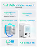 Yottamaster 10Gbps 2.5/3.5"SATA HDD SSD Enclosure Type C HD External Case USB3.1 Daisy Chain Hard Drive Storage Box for Game PC