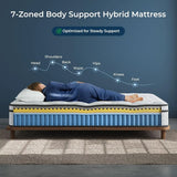 Queen Mattress 12 Inch, Fiberglass-Free | Cool Sleep Hybrid Mattress in a Box