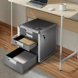 5 Layers Drawer Organizer, Lockable File Holder, Desk Apothecary Cabinet, Aluminum Alloy Storage Box, for Home Office Supplies