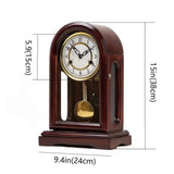 Custom Engraved Solid Crystal Personalized Quartz Clock with Arched Top
