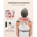 Cordless Neck Massager with Heat FSA Eligible HSA 4D Deep for Pain