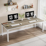 Tribesigns 78.7 Inches Extra Long Computer Desk 2 Person Desk, Double Long Desk