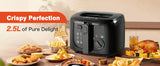 1600W Electric Deep Fryer with Adjustable Temperature Control