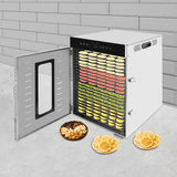 20-Trays Stainless Steel Food Dryer,110V Silver Rectangular Food Dehydrator 46*40*60cm