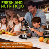 Heavy Duty Manual Citrus Juicer with Stainless Steel Cup, Easy to Use & Clean for Orange