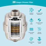 Hibbent Rain Filtered Shower Head, 13'' High Pressure Rainfall 5 Modes Showerhead