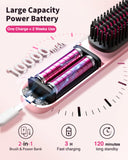 10000mAh Cordless Hair Straightener Comb Brush 5S Fast Heating for Travel - 300M Negative Ions